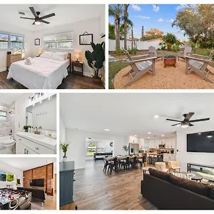  Holiday home Plush Sheets, Games!, Huge Backyard, Massage Chair